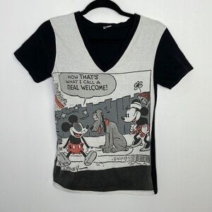 Disney retro look graphic v neckline t-shirt
